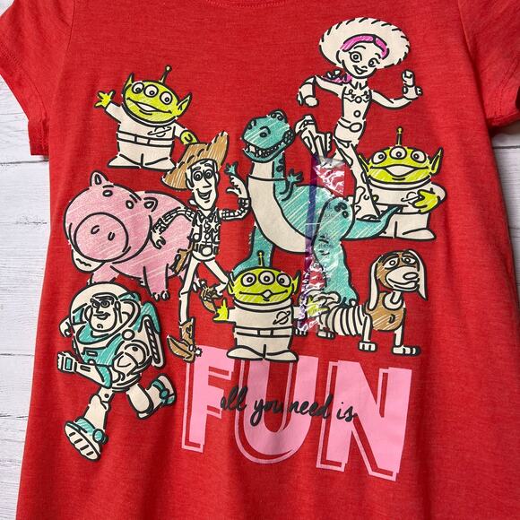 Toy Story Top Girls Size XL (14/16) Heather Cayenne All You Need is Fun T-Shirt - Picture 7 of 16